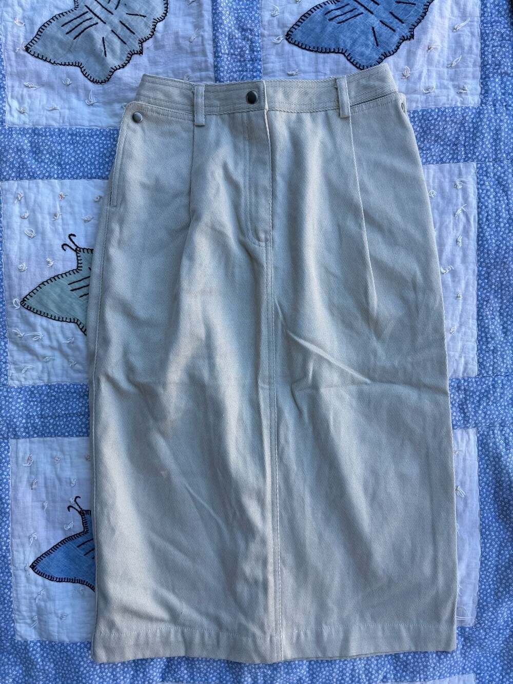 Vintage Liz Wear Denim Teachers Maxi Skirt